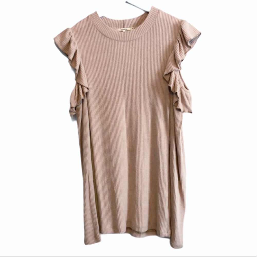 Tularosa Cold Shoulders Ruffled Top - Picture 6 of 7